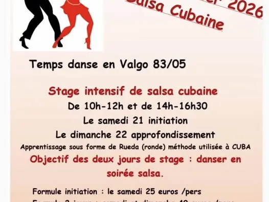 Stage intensif de salsa cubaine à Saint-Firmin
