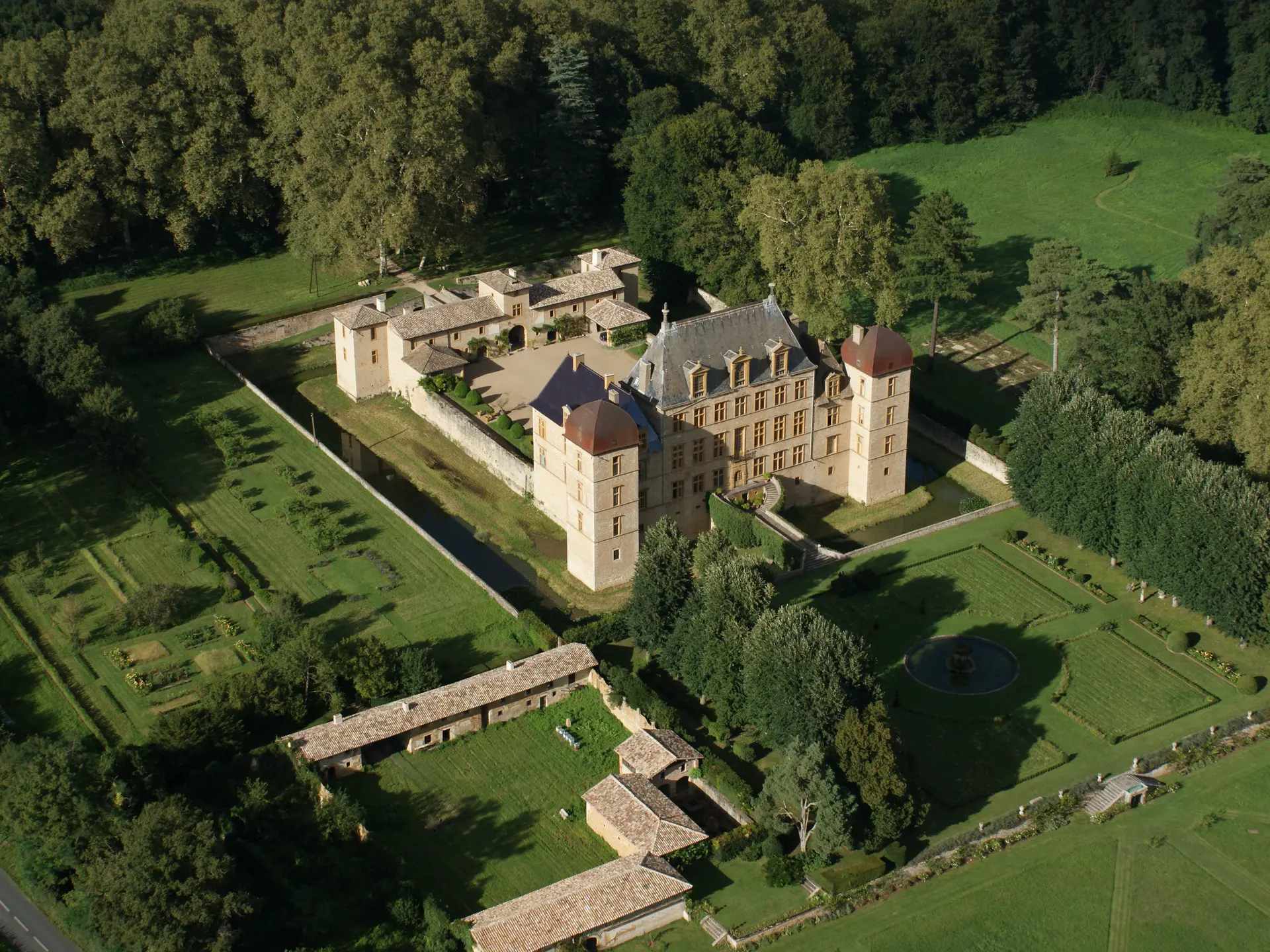 Vue aérienne du château