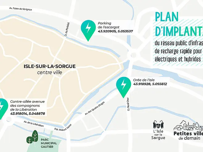 Plan d'implantation des bornes de recharge Easy Charge