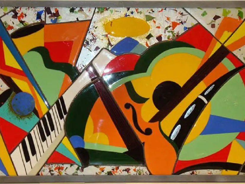 Décor vitrail 2,40 m X 1,20 m