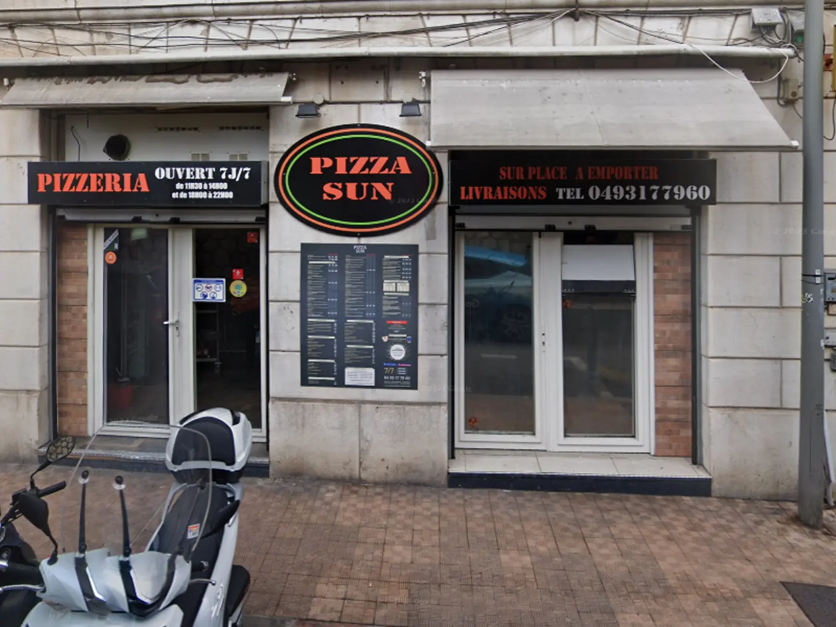 Vue de l'entrée du restaurant