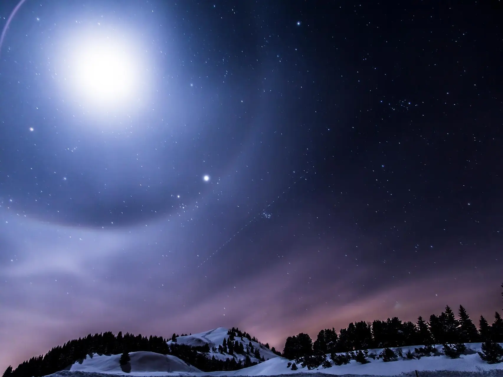 Nocturne ski de fond