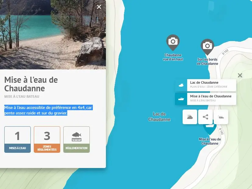 Mise à l'eau de Chaudanne