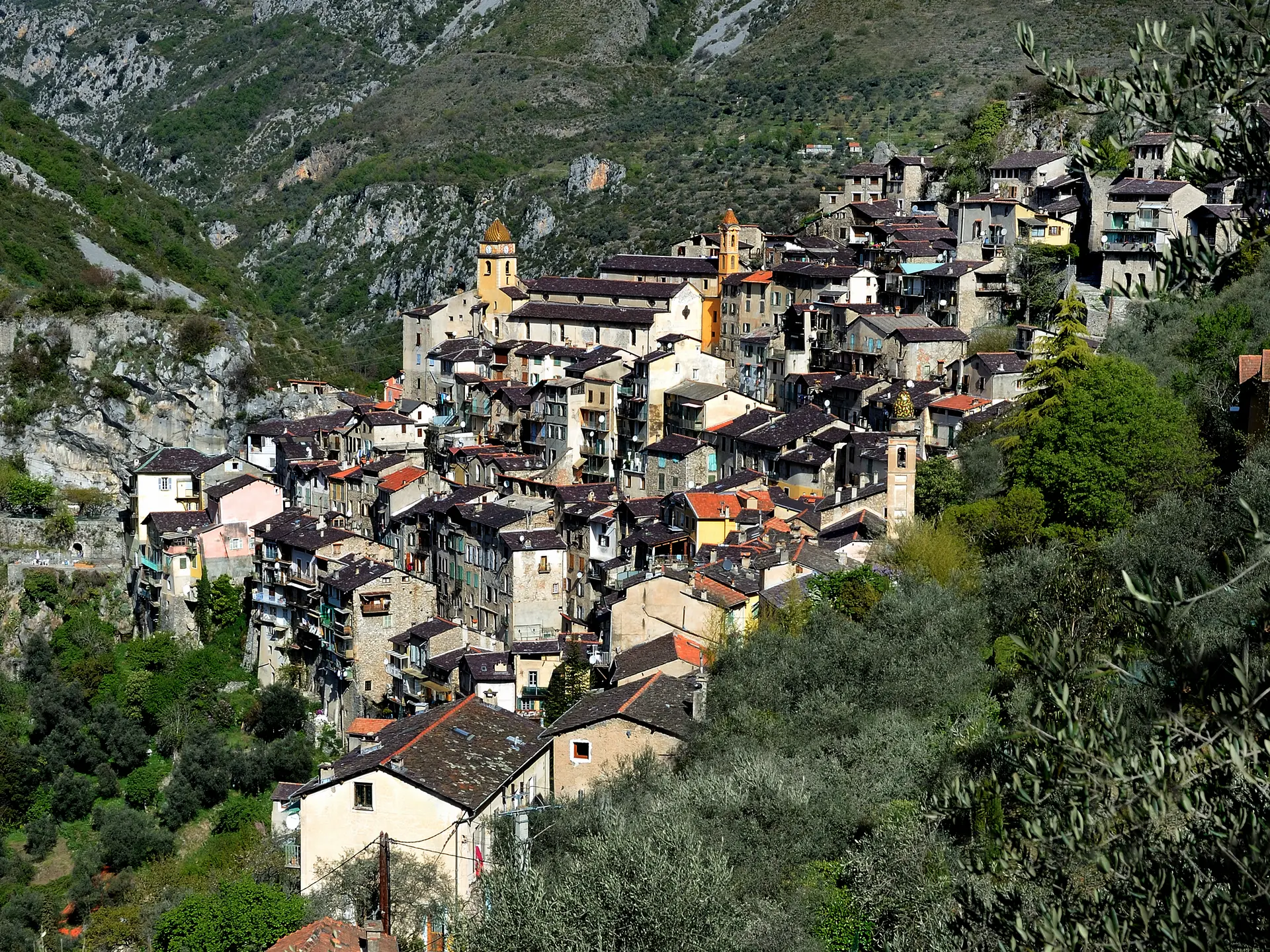 Saorge vue depuis la Madone del Poggio