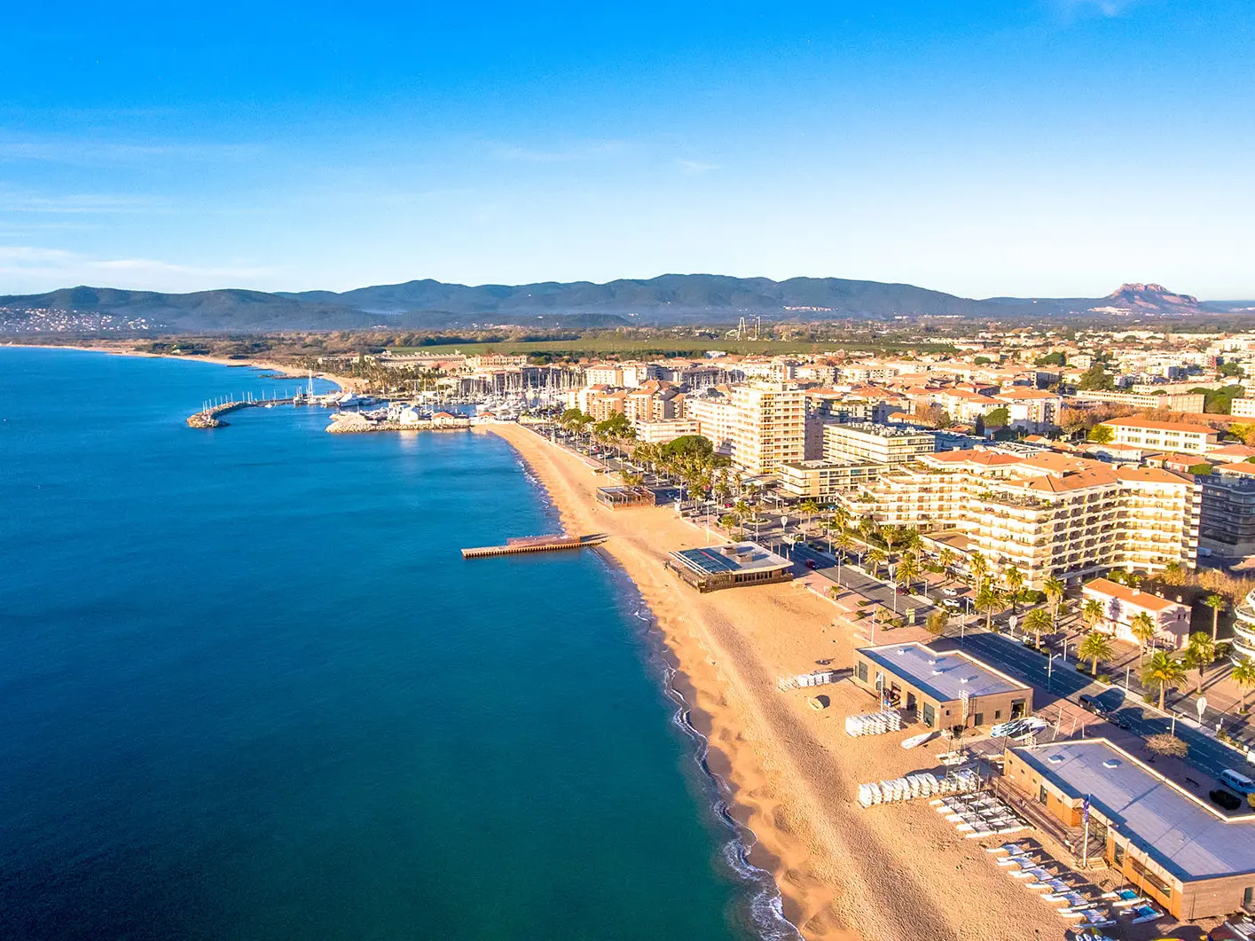 Fréjus Plage vue aérienne