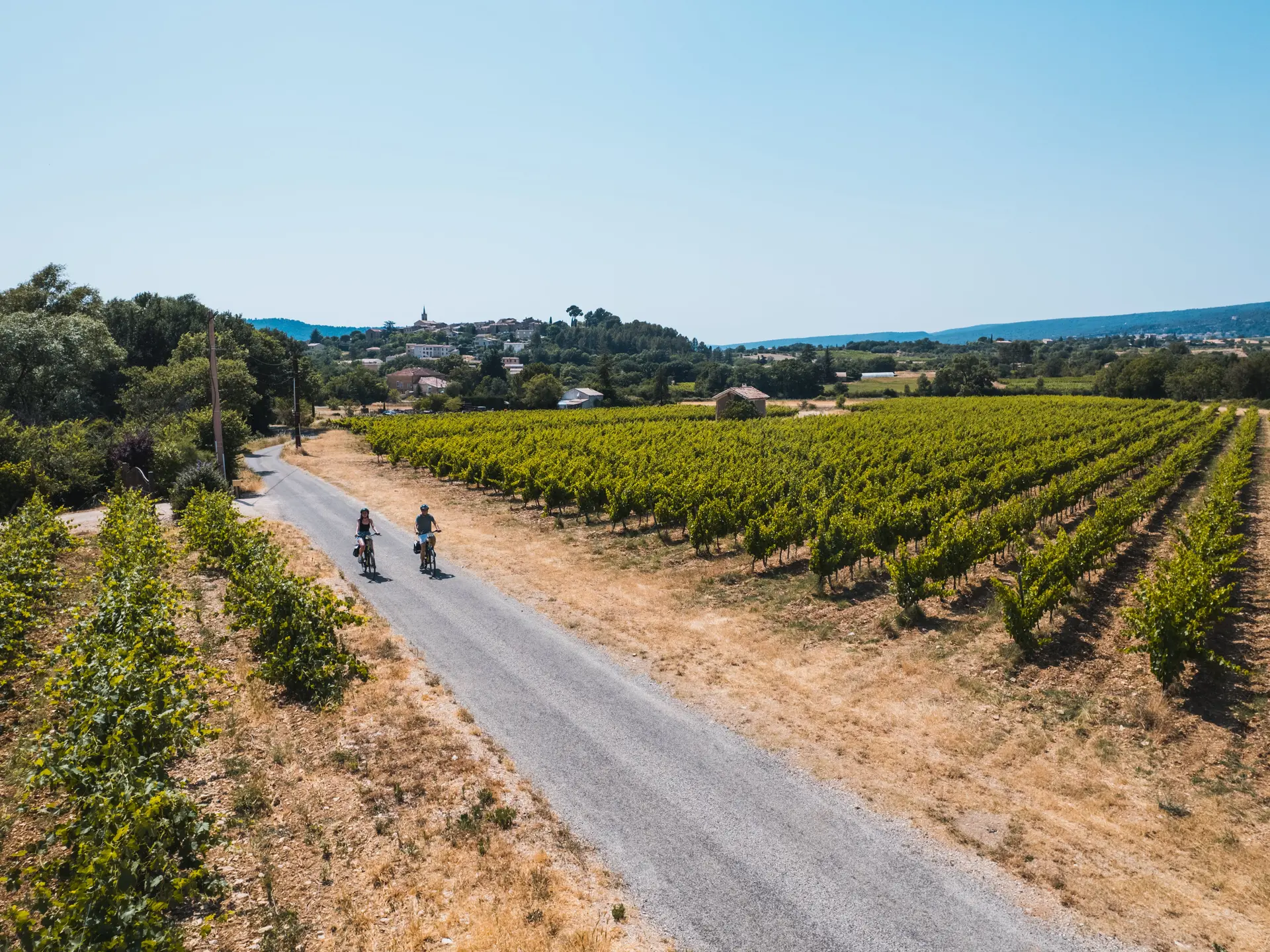 Paysage Luberon à vélo