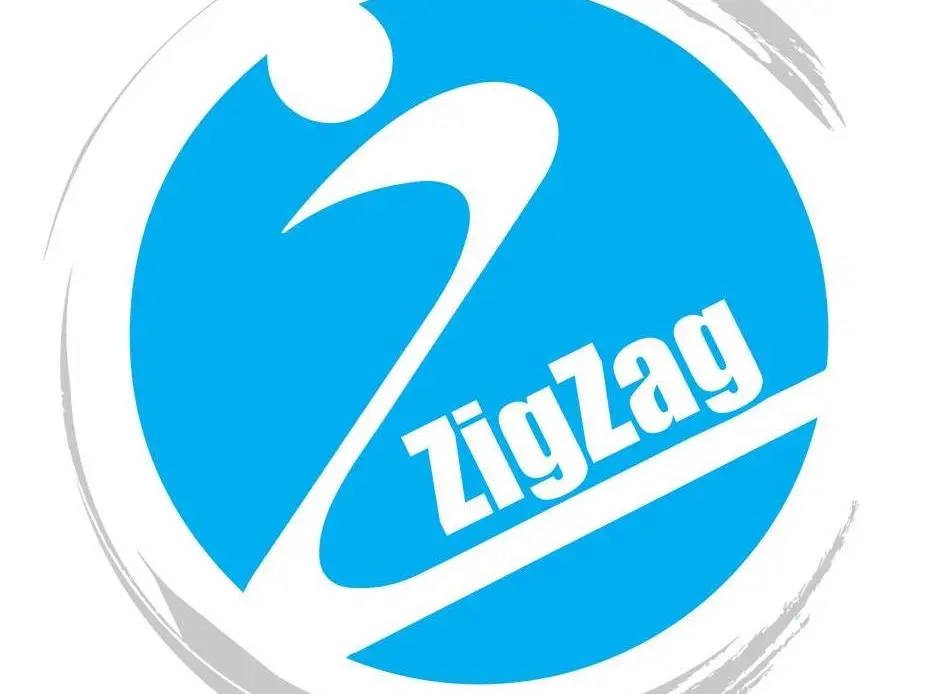 Un zig zag de piste qui représente l'entreprise