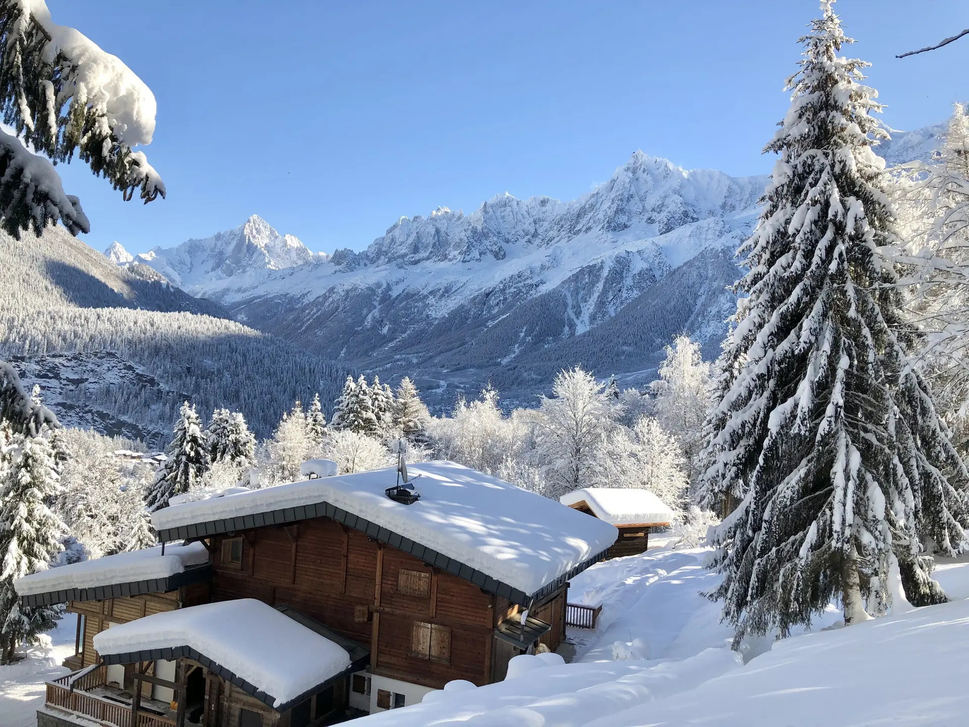 Vues Massif du Mont Blanc depuis le chalet