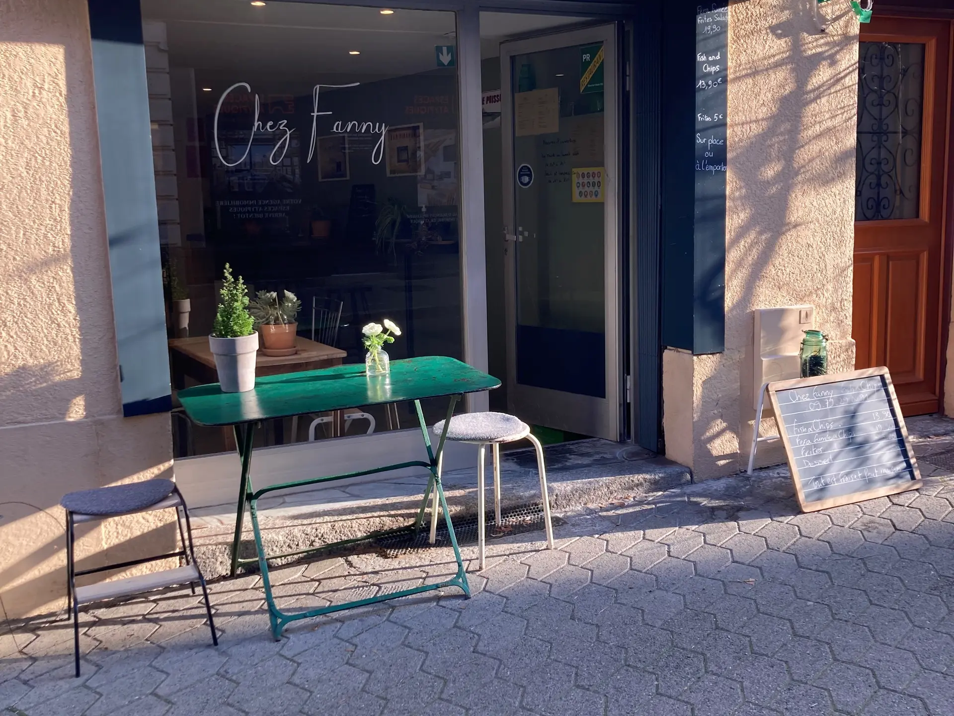 Fish and chips terrasse