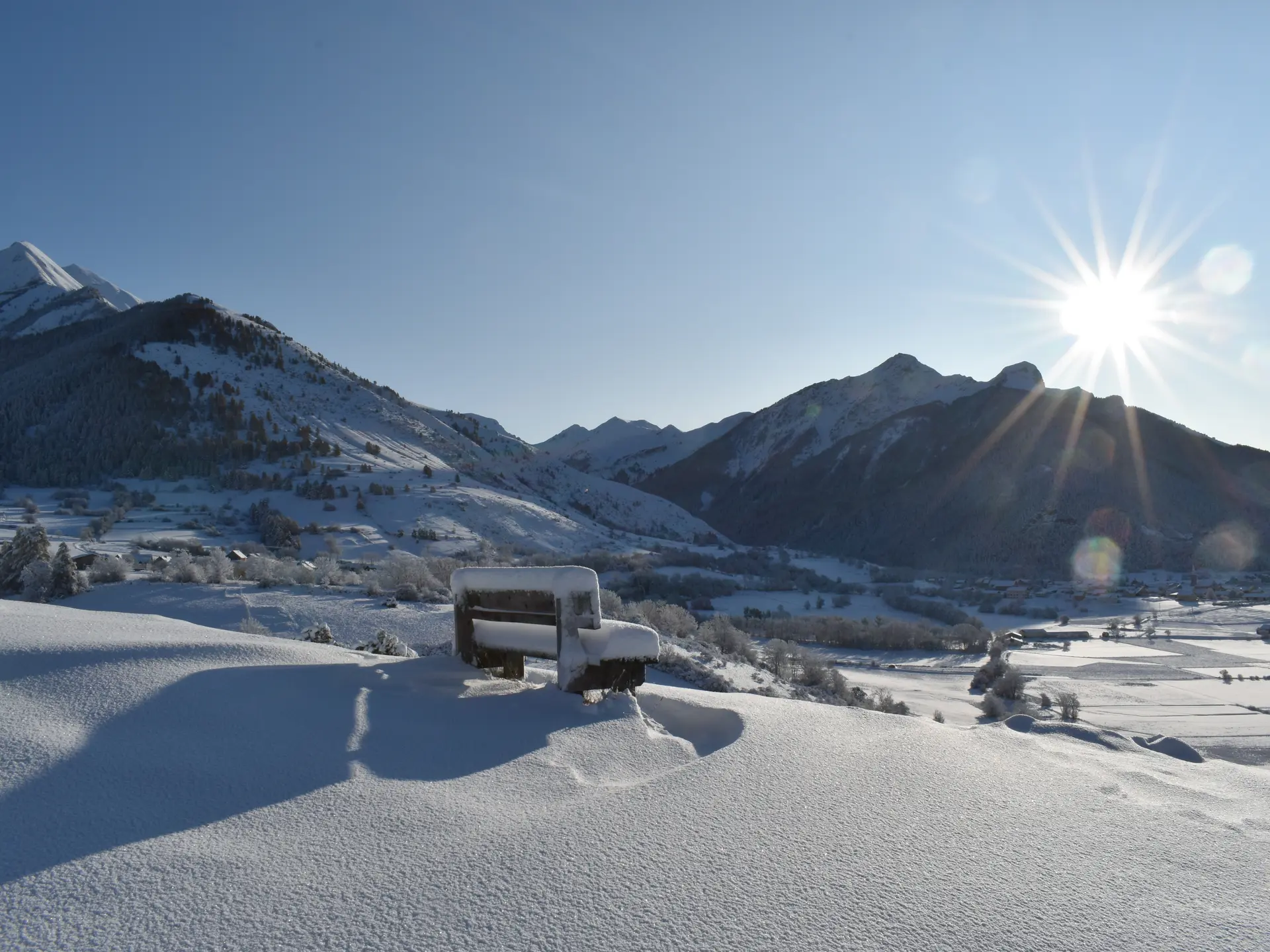 Vue d'Ancelle en raquettes