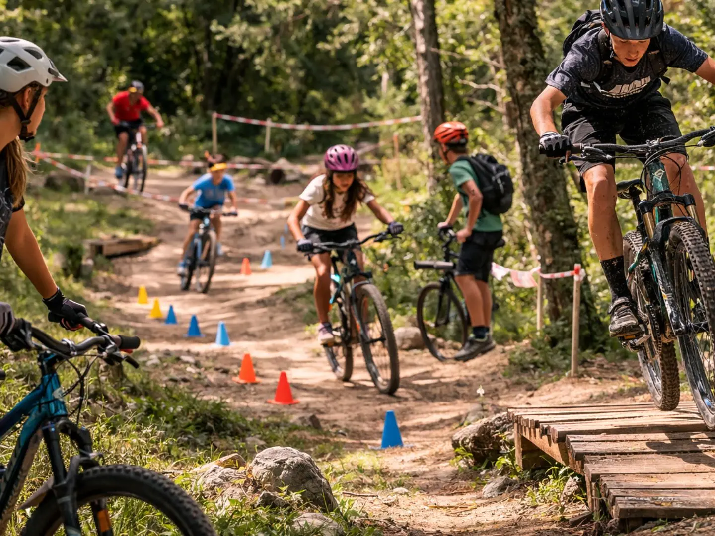 course vtt en forêt ados