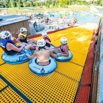Water jump park outlet