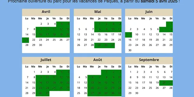 Castel'Art Spectacles Calendrier ouverture parc