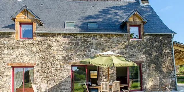 terrasse - gîte val des fées - Campénéac - Brocéliande - Bretagne
