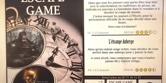 Escape game Espace 2 jeux - Forges de Lanouée
