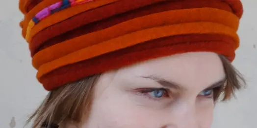 Bonnet Foliz Brique et citrouille