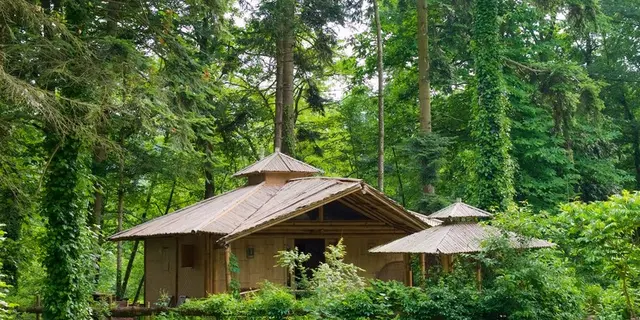 Cabane Bambou-1 Camping d'Aleth St-Malo de Beignon Brocéliande
