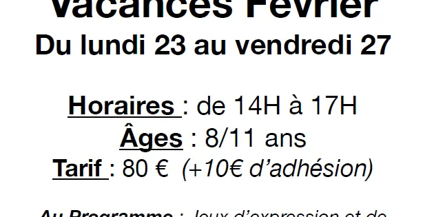 Affiche stage théâtre