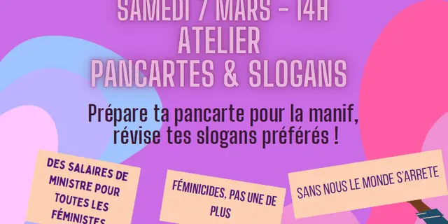 Atelier pancartes et slogans