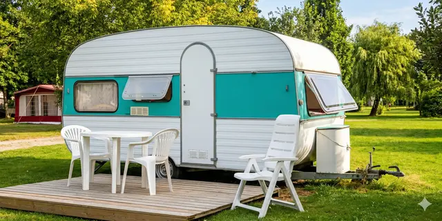 Caravane 2 places - Camping du pont d'Oust Peillac