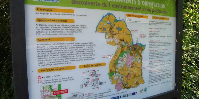Circuits d'orientation Roc-St-André panneau de départ général