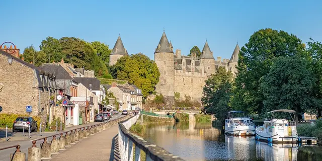 Coucher de soleil_Château de Josselin - piste vélo - Morbihan