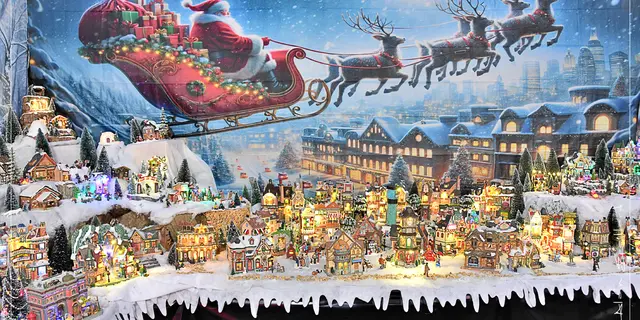 Village miniature de Noël