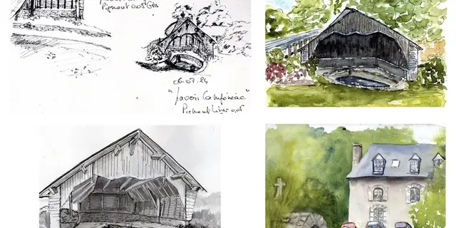 Exposition extérieure : Campénéac croqué