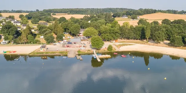 base nautique - lac au duc - vue aérienne - Taupont - Morbihan