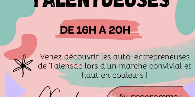 Affiche marché des talentueuses