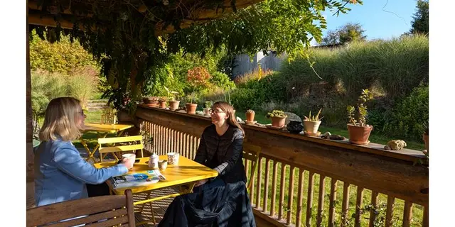 L'assiette dans le jardin
