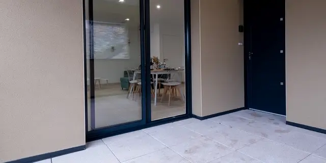 Toit terrasse baie + porte fermée