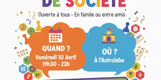 Affiche soirée jeux de société
