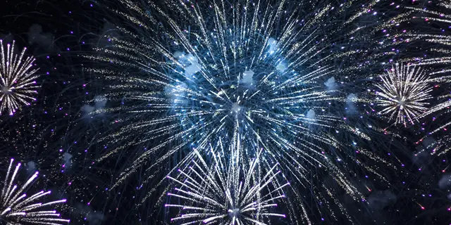 feu d'artifice bal des pompiers