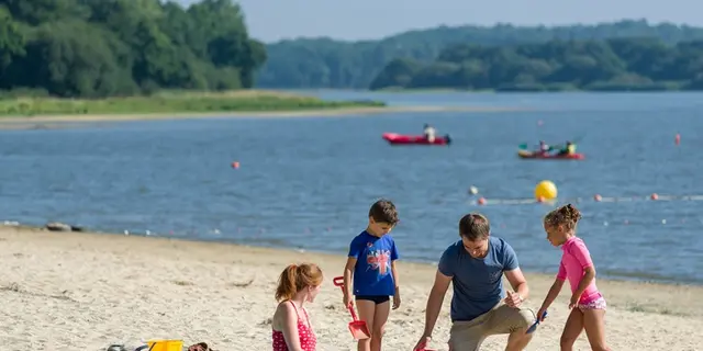 Lac au Duc - plage - Ploërmel communauté - Brocéliande - Bretagne