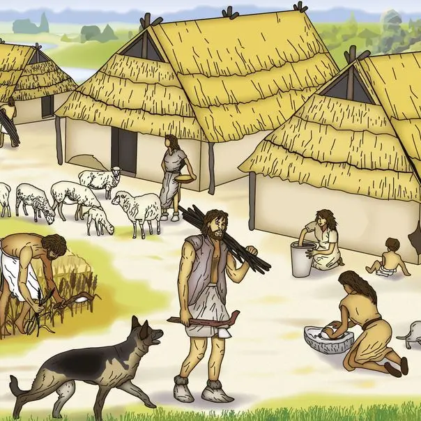 POI 6- image 1 village néolithique dessin.JPG