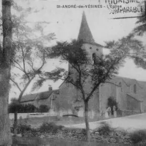 St Andre de Vezines Eglise 1928.jpg