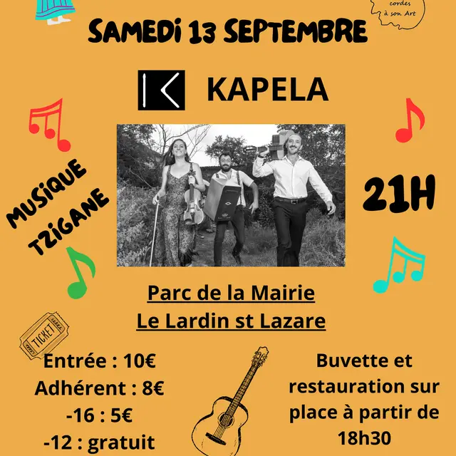 Affiche événement Festival Musique concert minimaliste et moderne illustratif orange blanc - 1