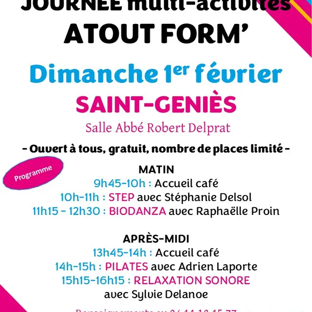 Affiche journée Atout Form