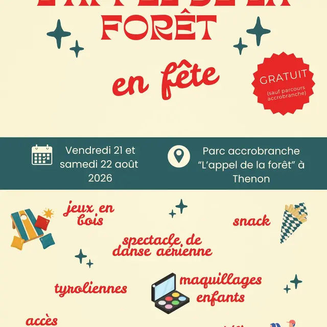 Red and Beige Illustrated Family Fun Fair Instagram Post (Livret (petit)) - 1