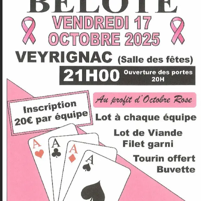 Belote 17 octobre Veyrignac