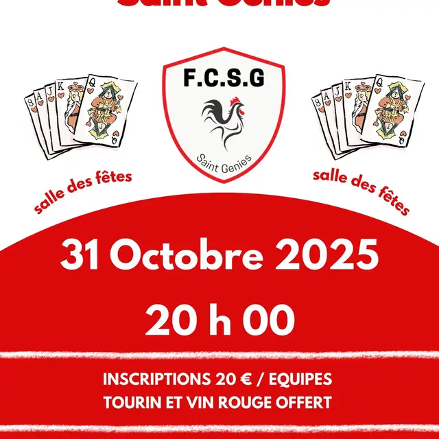 Belote Saint Geniès 31 octobre