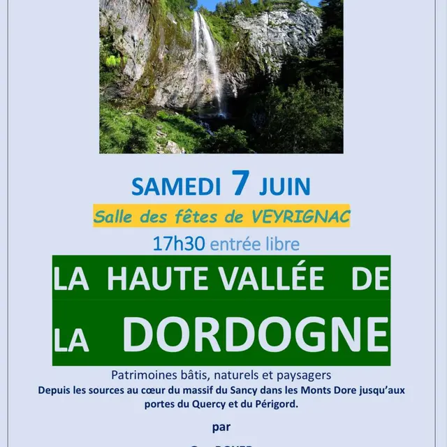 Conférence la Haute vallée de Dordogne