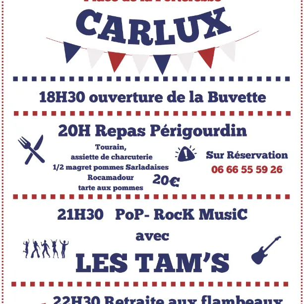 Fête nationale Carlux 13 Juillet