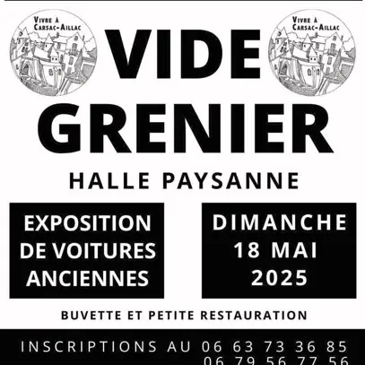 Vide grenier Carsac 18 Mai 2025