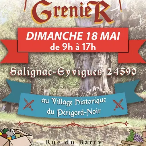Vide grenier Salignac village historique 18 Mai 2025