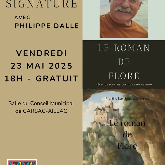 Conférences 2025 - signature Le roman de Flore