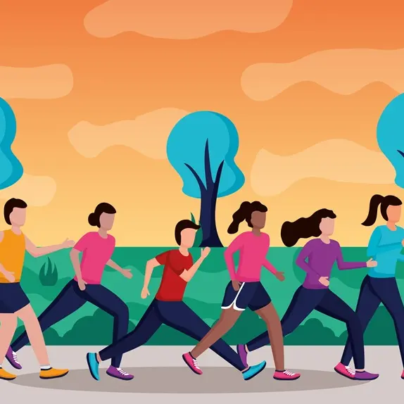 people running activity