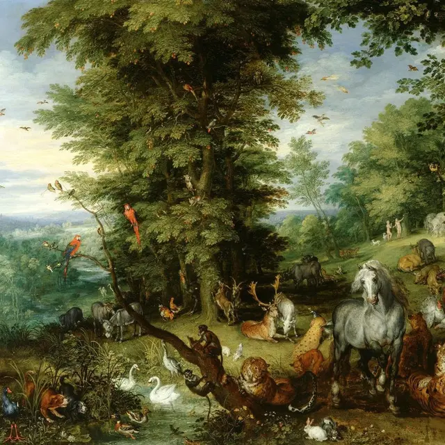 Jan Brueghel l'Ancien, Adam et Eve dans le Jardin d’Eden, 1615