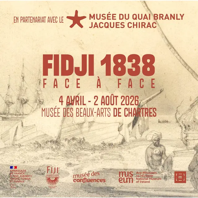 affiche de l'exposition Fidji 1838 - Face à face